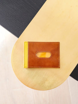 Travelcard cuir vintage - Cigar