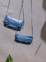 Isla cuir sassy - Bleuet